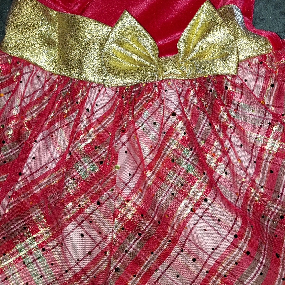 NWT Christmas Dress Red & Gold - Picture 3 of 6